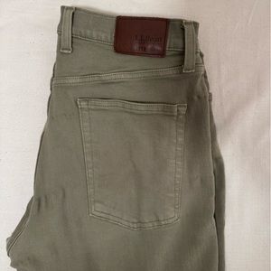LL Bean Athletic Fit Flex Jeans Olive
